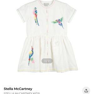Stella McCartney Kids Colorful Parrot Dress